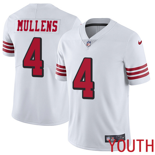 San Francisco 49ers Limited White Youth Nick Mullens NFL Jersey #4 Rush Vapor Untouchable
